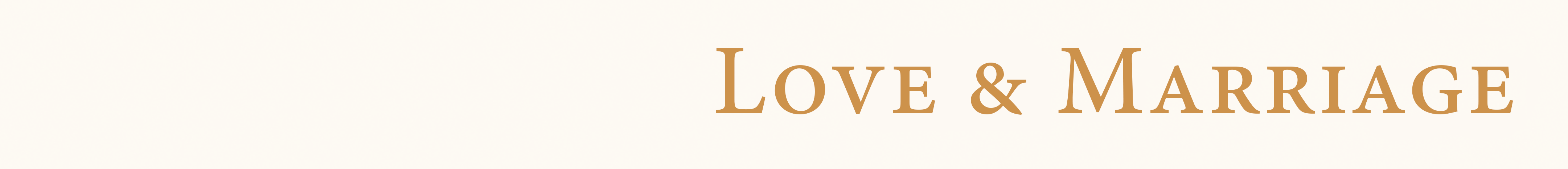 Love & Marriage