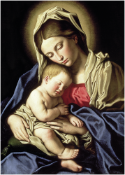 Christmas Cards - Virgin and Child (Il Sassoferrato)